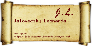 Jaloveczky Leonarda névjegykártya